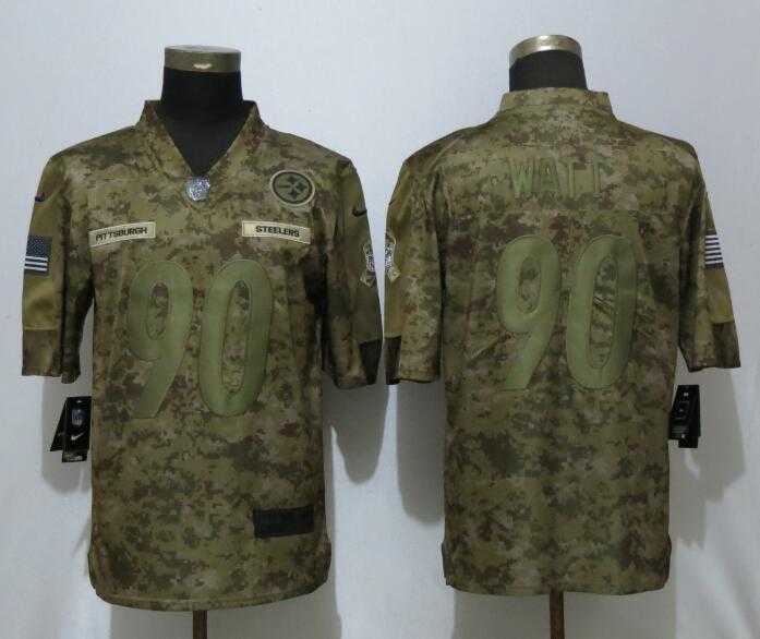 Nike Steelers 90 T.J. Watt Camo Salute To Service Limited Jersey,We sell and wholesale Nike Steelers 90 T.J. Watt Camo Salute To Service Limited Jersey on line form chian!
